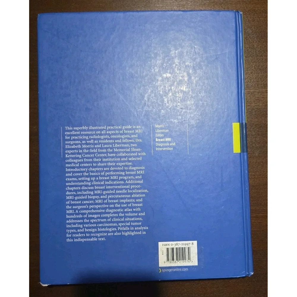 Breast MRI Diagnosis And Intervention Morris Liberman **USED** Corner Dings